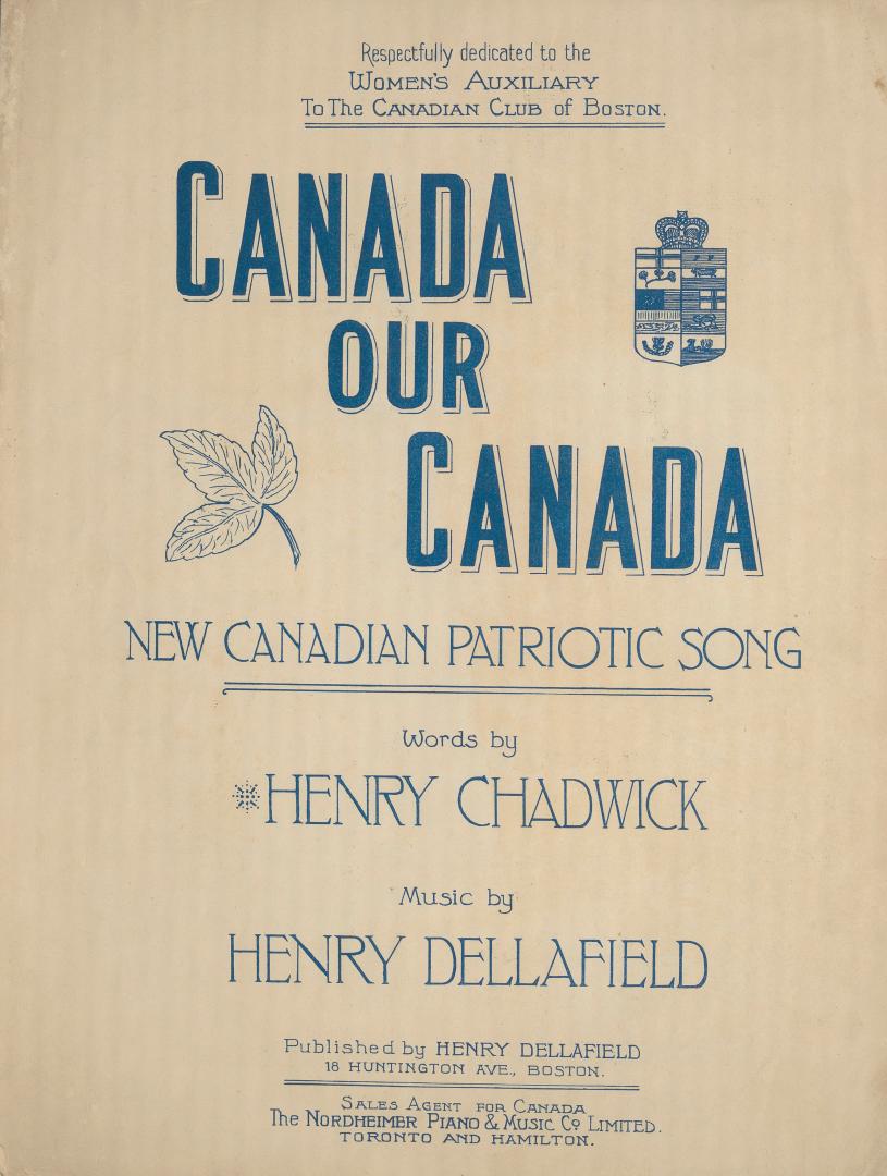 Cover features: title and composition information; drawing of a maple leaf and Canadian crest ( ...