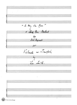 Signed holograph sheet music of "The bonny wee mare : a horse race ballad from an Irish fragmen ...