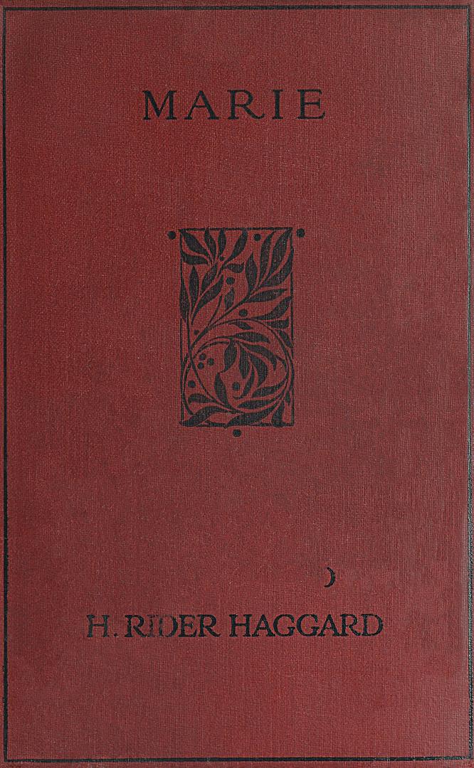 Book cover: Red cloth with black text and black floral motif.