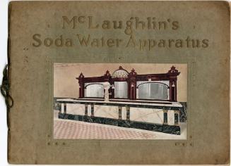 Cover has embossed text at top. Below text is an illustration of a soda water apparatus on the  ...