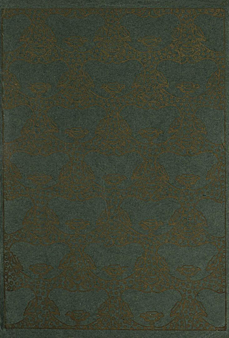 Book cover: Green with abstract gold designs.