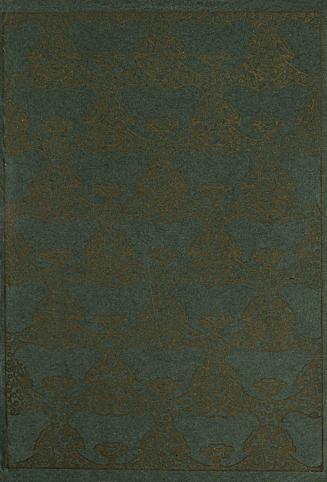 Book cover: Green with abstract gold designs.