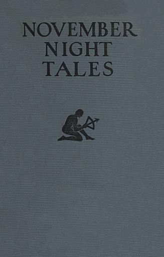 Book cover: Blue cloth with title in black. In the centre is a small black pictogram of a man b ...