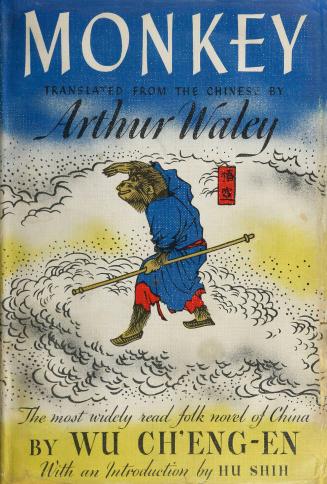 Book Cover: Title and author. A monkey in clothing holding a staff.