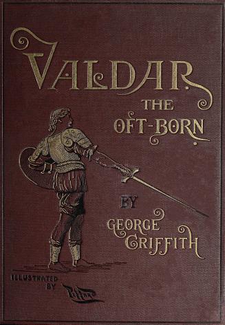 Book cover: A man in armor stands holding a sword.