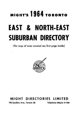 Toronto east and north east suburban directory