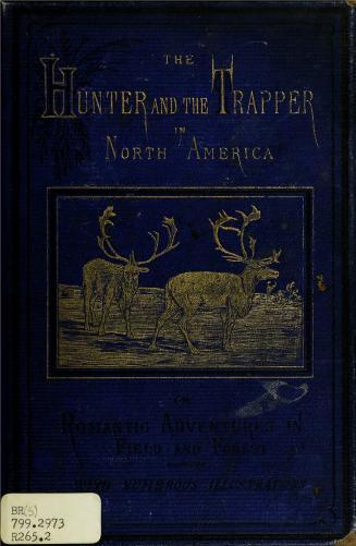 Blue hardcover book with gold inscriptions: title on the front page and 2 deer. The image of th ...