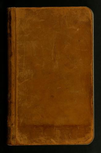 Light brown leather diary.