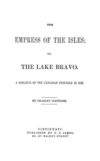 The Empress of the Isle or Lake Bravo Title page