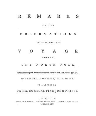 Black title text on white page reads: "Remarks on the observations made in the late Voyage towa ...