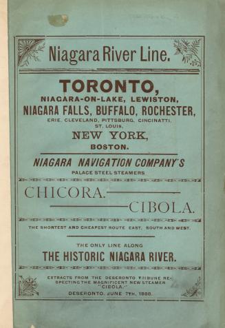 The building of the "Cibola"; extracts from the "Deseronto tribune"