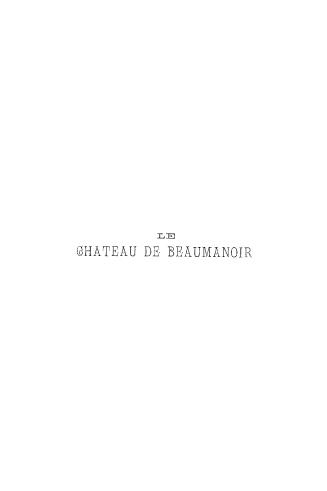 Black text on white title page reads: "Le Chateau De Beaumanoir" 