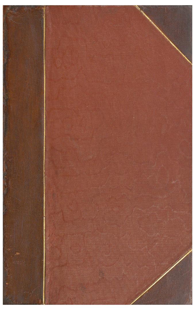 Burgundy cloth and leather bound diary/notebook.