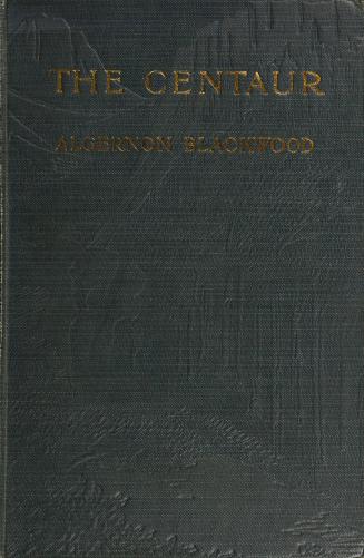 Book cover: Centaurs walk out of a forest and raise their arms to the sky. Image in relief on g ...