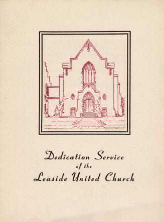 Dedication service of the Leaside United Church