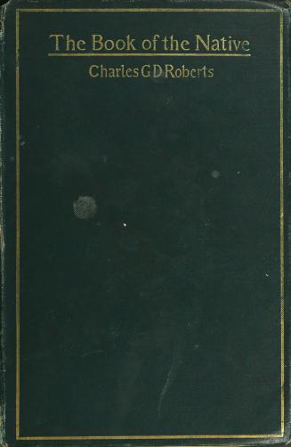A green leather bound book with the golden embossed front - title, and the author's name on the ...