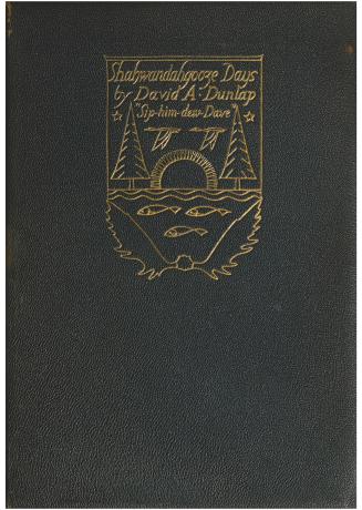 Cover is green with text and illustration embossed in gold. Illustration includes pine trees, d ...