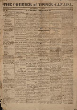 newspaper in black and white. 
