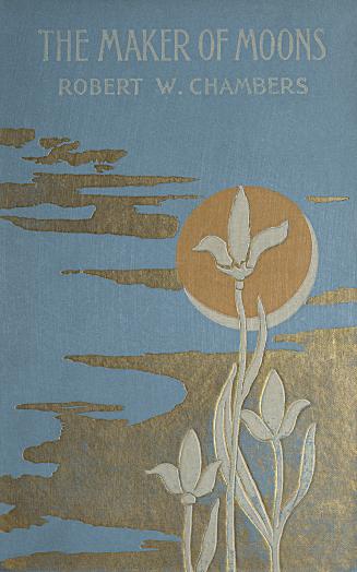 Cover: Three flowers with background of golden clouds. Above is an orb with crescent at bottom. ...