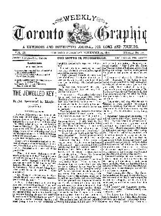 Front page of the Toronto Graphic newspaper