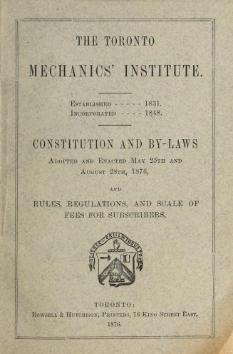 Small paperback grey covered book with black text and small crest at bottom of front page. 