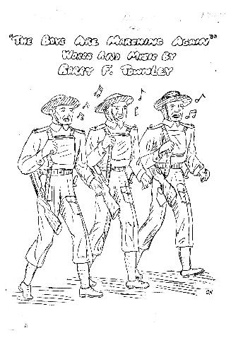 Cover features: title and composition information with drawing of three soldiers marching (blac ...
