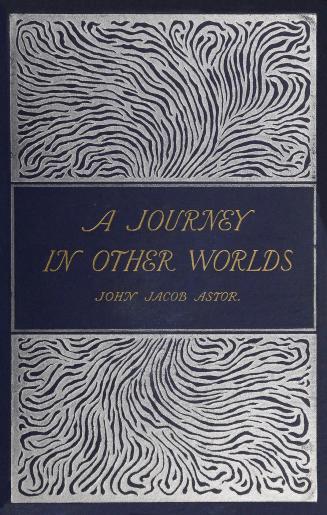 Book cover: Abstract lines, silver on blue. Title and author.