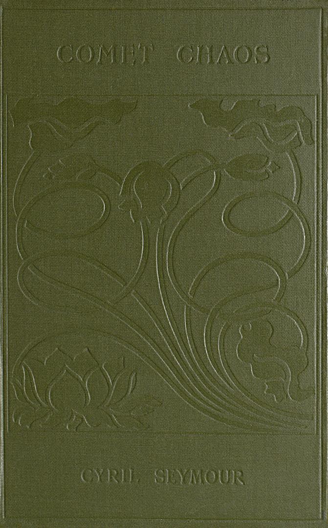 Book cover: green cloth with an embossed floral motif.