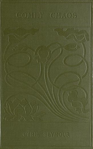 Book cover: green cloth with an embossed floral motif.