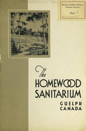 In original beige/taupe paper cover with the drawn picture of the sanatorium in the upper left  ...