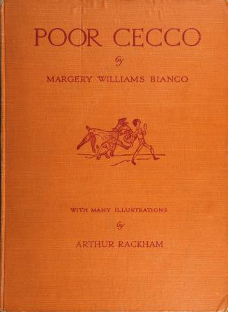 orange book cover with an image of three toys marching