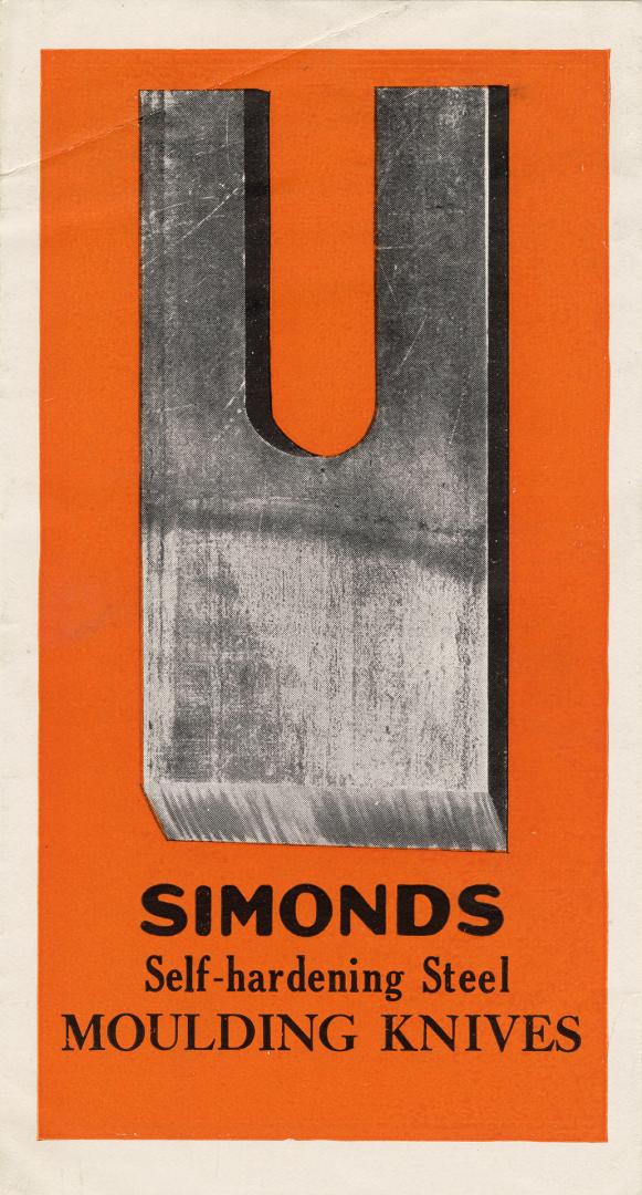 A fold-out leaflet for Simonds Canada Saw Co. advertising their steel knives.
