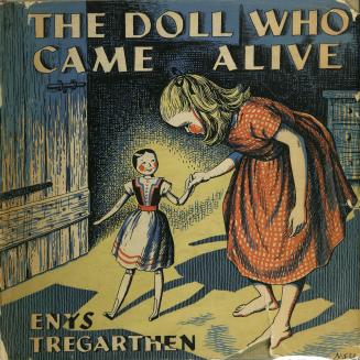 book cover: illustration of a girl with a doll