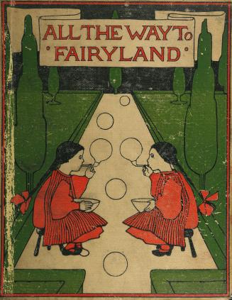 two girls in a garden, blowing bubbles