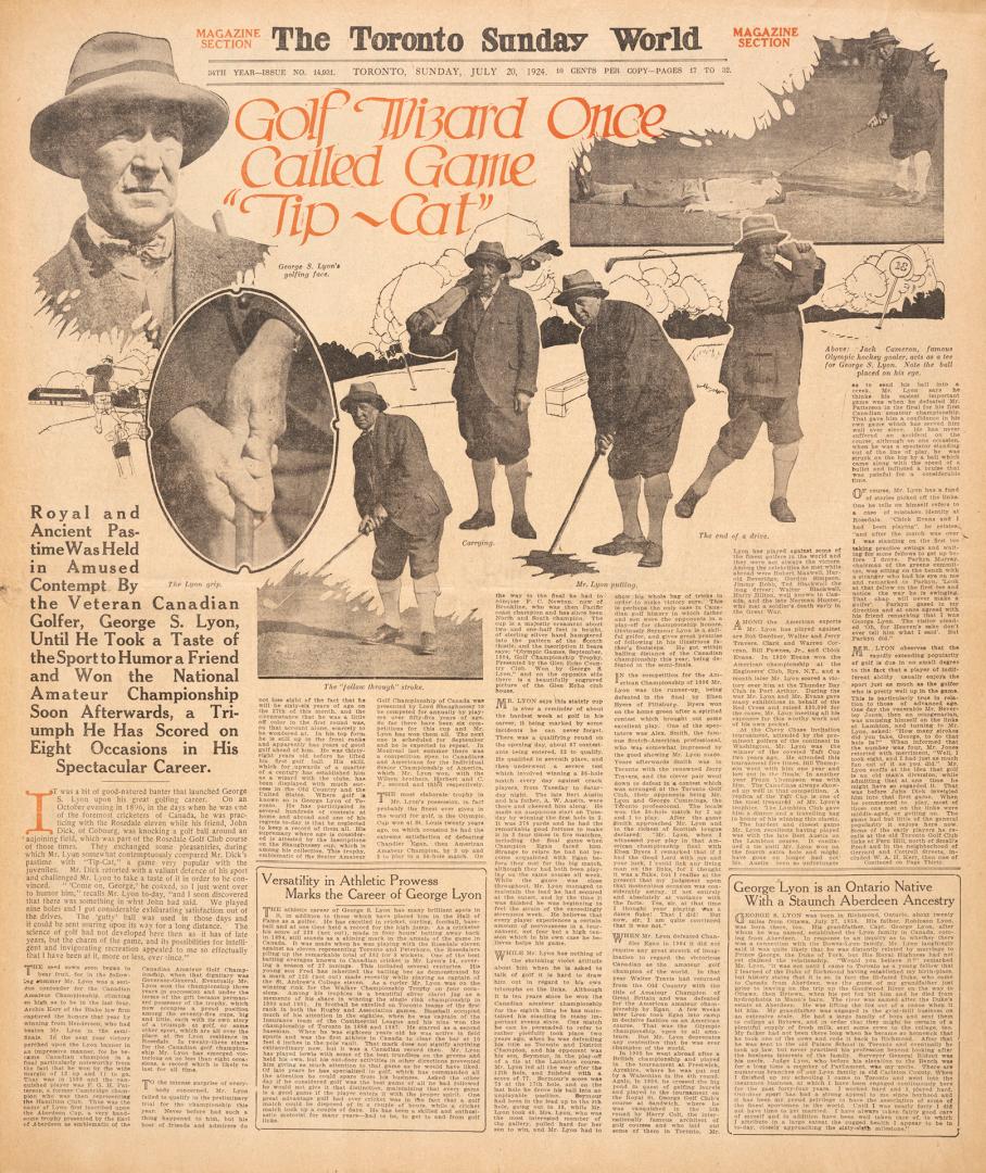 Sections of the Toronto Sunday World newspaper in black and white. 
