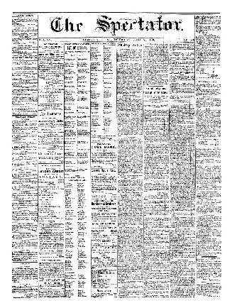 Black and white newspaper titled Hamilton Spectator
