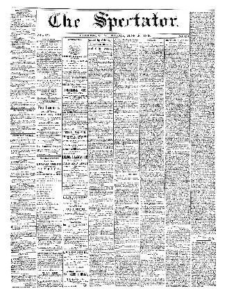 Black and white newspaper titled Hamilton Spectator