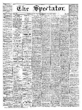 Black and white newspaper titled Hamilton Spectator