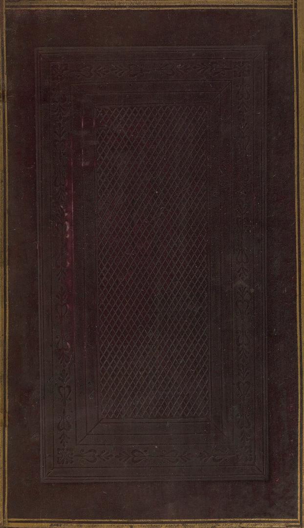 book cover: brown leather with gilded edges