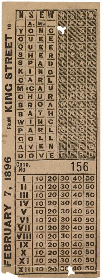 February 7, 1896 from King Street to [transfer]