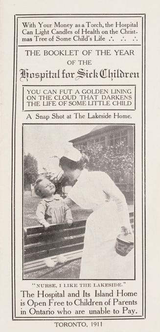 Cover of booklet contains a photograph of a nurse with a toddler. The toddler is standing on a  ...