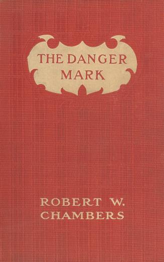 Book cover: red cloth. Author in gold, title in red surrounded by gold shield design.