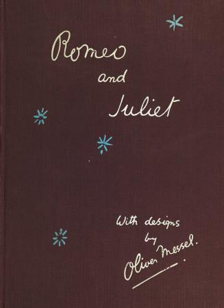 Brown cover with white text in cursive style at top and right lower corner. Four blue asterisk- ...
