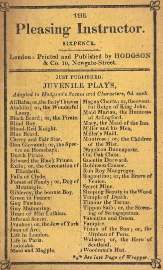 book cover: soft cover - paper - with printed title and list of just published plays