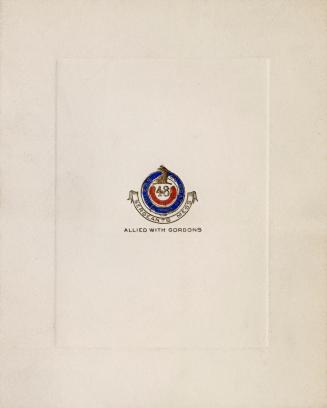 A Christmas card with the emblem of the 48th Highlanders of Canada on the front, stating "Serge ...