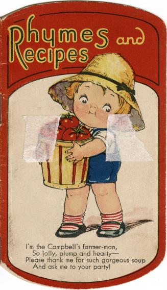 A colourful booklet for Campbell Soup Company Ltd. stating "Rhymes and Recipes" on the front an ...