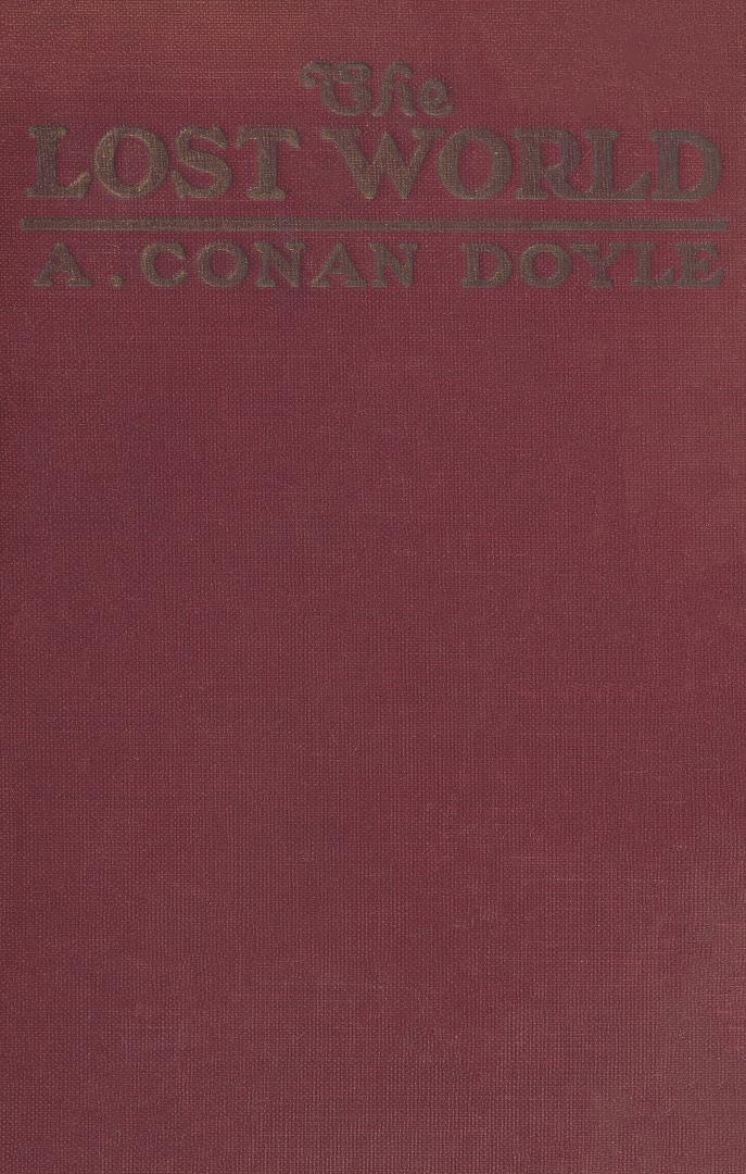 Book cover: red cloth with title and "A. Conan Doyle" in brown.